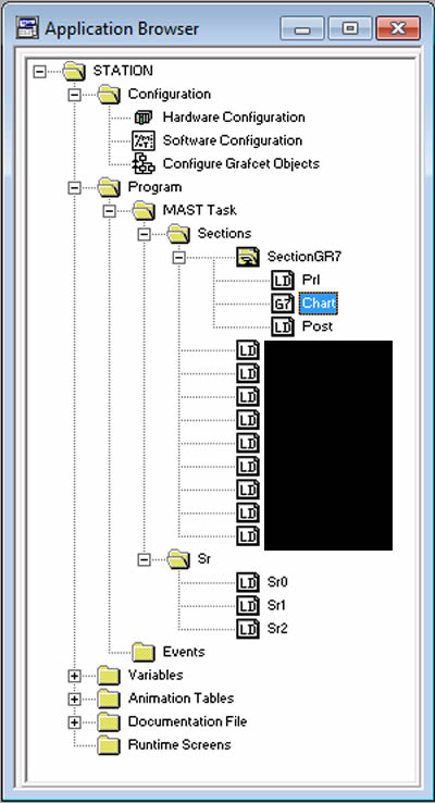 PL7 Application Browser